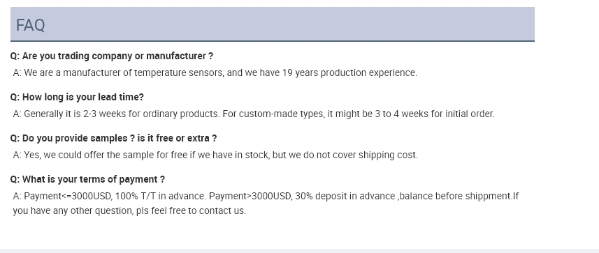 Customized Various Threaded Size Rtd Temperature Probe PT100; PT1000